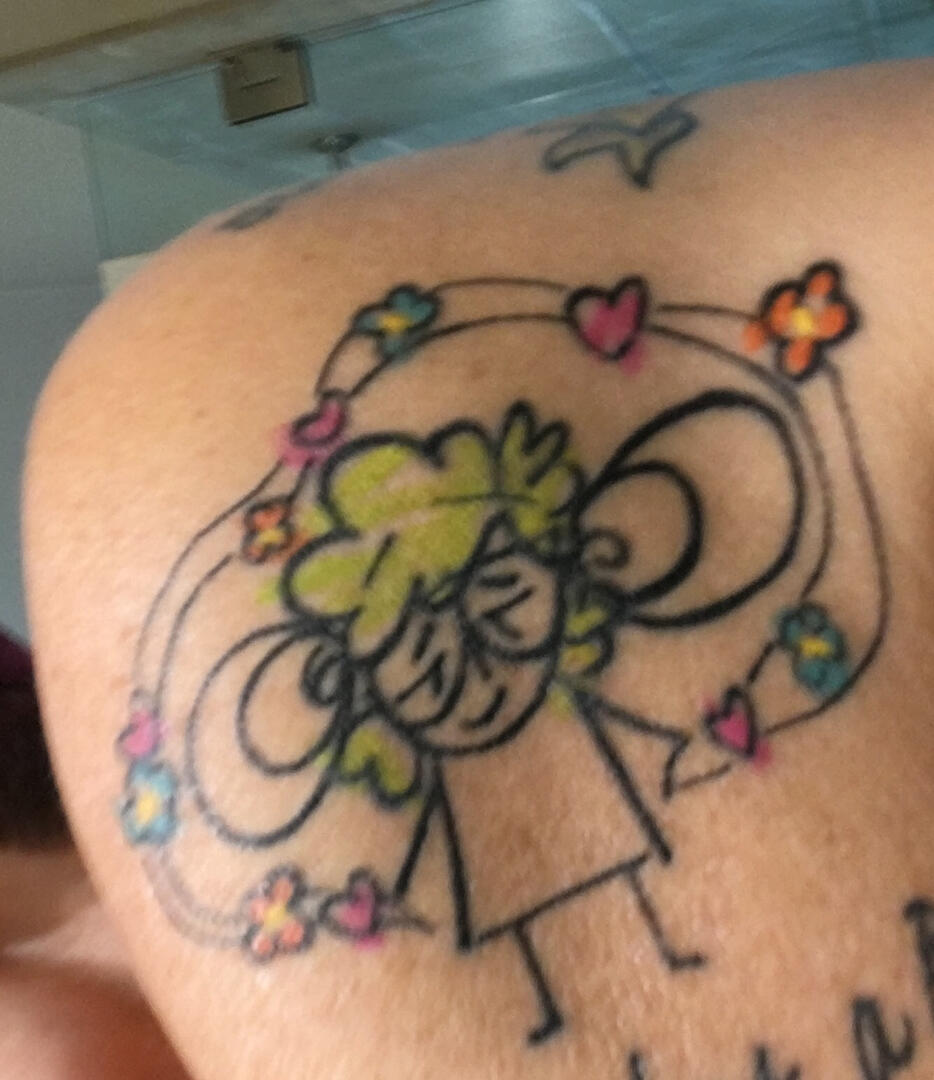 just a happy kid stuck to my shoulder