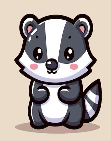 Chibi Cute Kawaii Badger