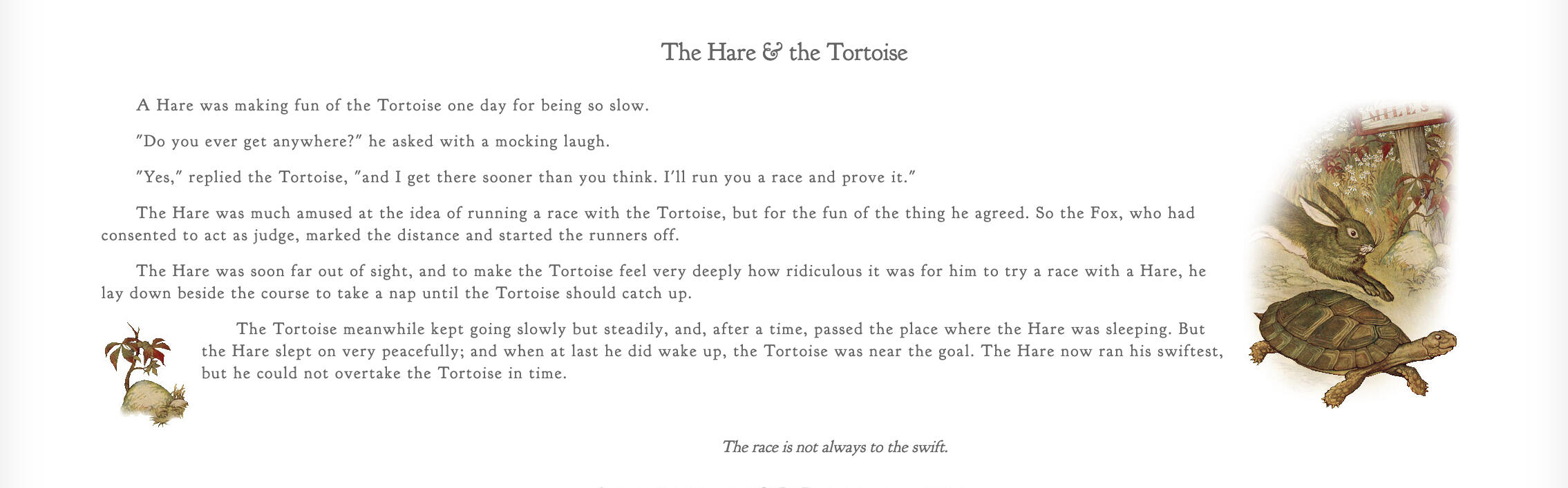 The Tortoise & the Hare noawayart