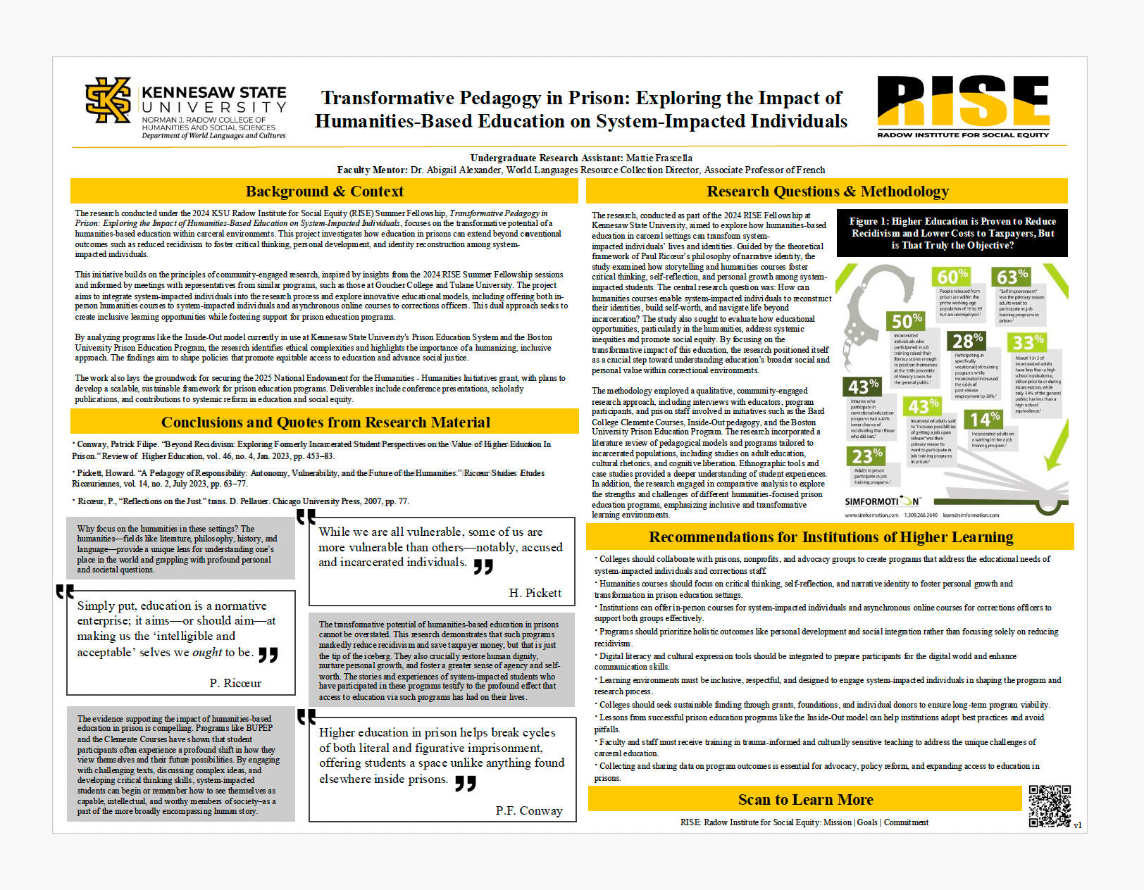 Transformative Pedagogy in Prison: Exploring the Impact of Humanities-Based Education on System-Impacted Individuals